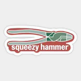 Squeezy Hammer Funny Electrician Lineman Pliers Sticker